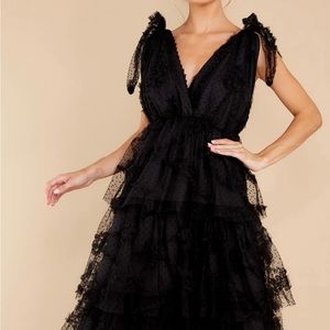 Women’s black midi dress